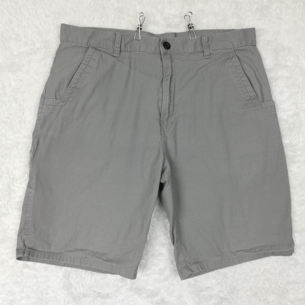 Dickies Mens Shorts Chino Flat Front Gray Classic Straight Leg 36